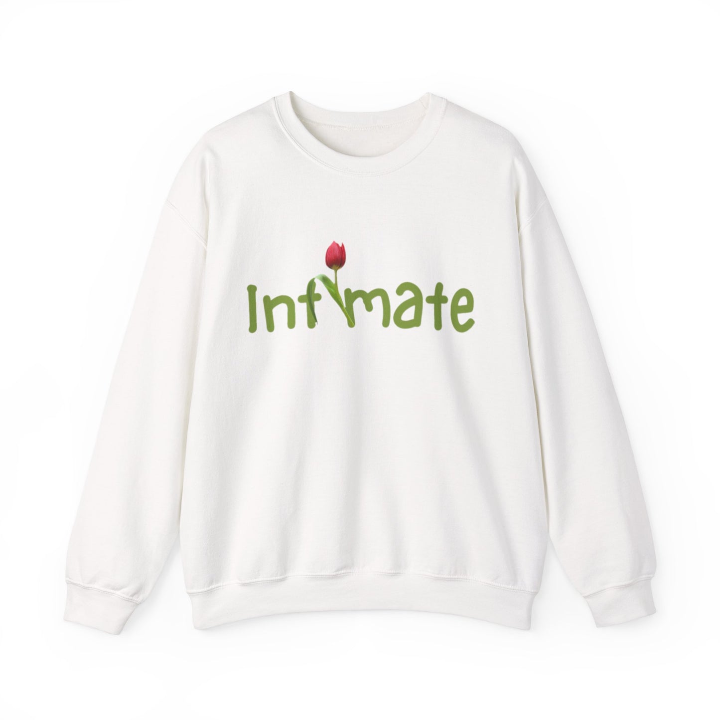 Affectionate Crewneck Sweatshirt - 'InFmate' with Flower Design