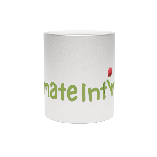 Personalized Metallic Mug with Floral Design - Perfect for Gifts & Daily Use